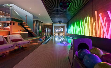 Contemporary Game Room With Bowling Alley By Lamont Dubose