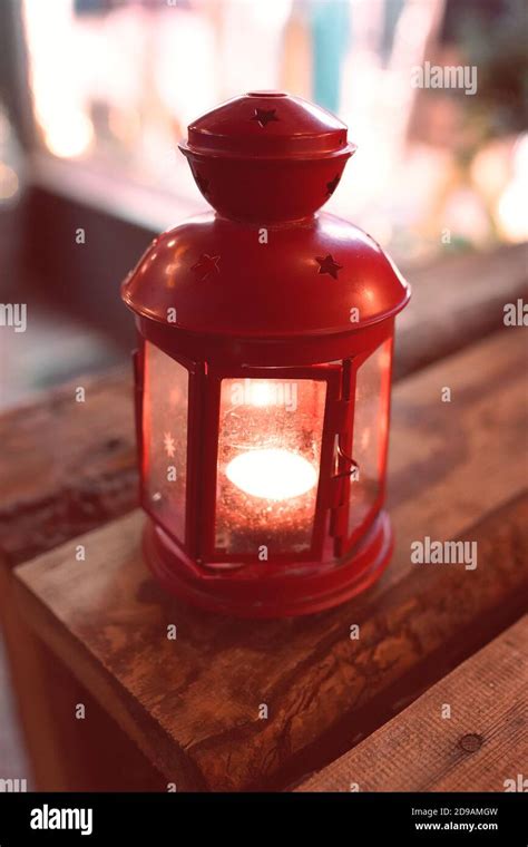 Red Christmas Lantern Stock Photo Alamy