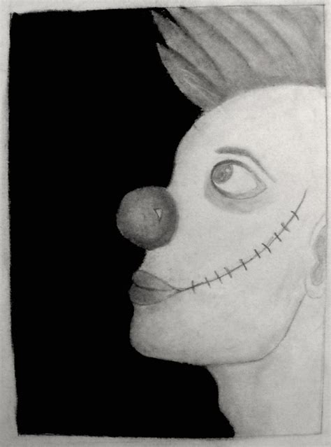 Creepy Clown Drawing By Wonderlandx On Deviantart