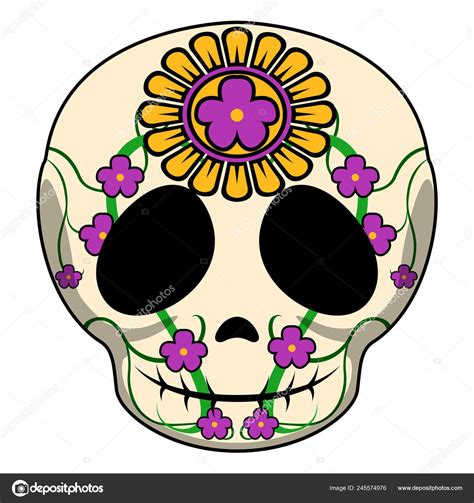 Happy Cartoon Skull