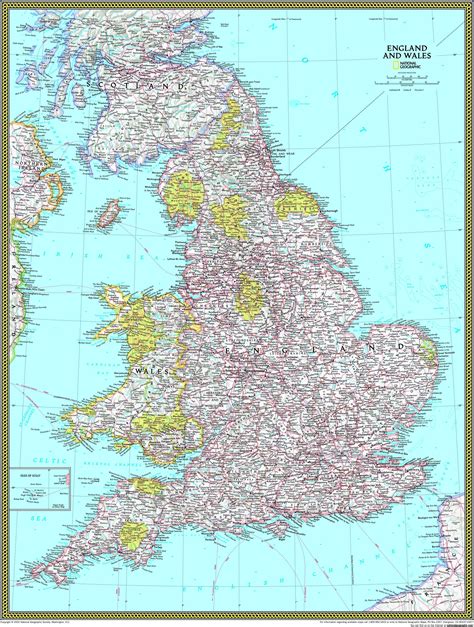 England And Wales Atlas Wall Map