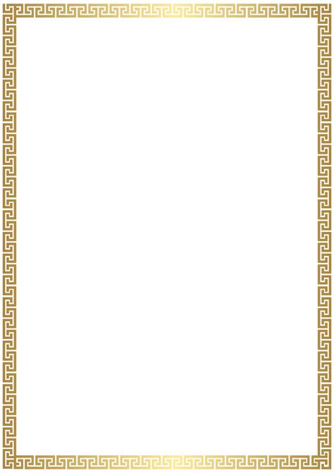 Rectangle Gold Golden Deco Border Transparent Png Clip Art Png