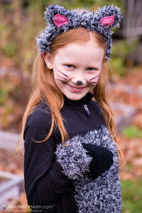 Diy Girls Cat Costume 5 Minutes For Mom
