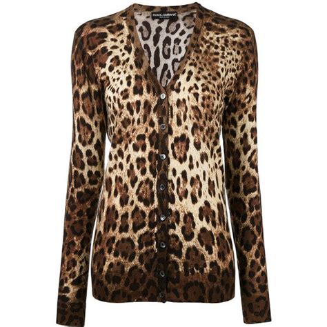 Dolce And Gabbana Leopard Print Cardigan 1795 Liked On Polyvore Featuring Tops Cardigans