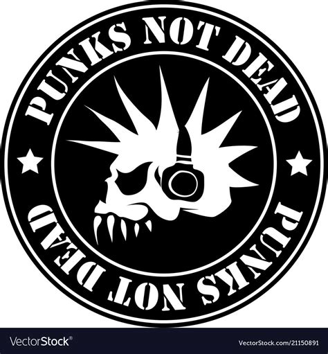 Emblem Punk Not Dead Royalty Free Vector Image