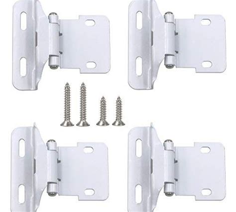 White Cabinet Hinges 12 Inch Self Closing Variable Overlay Flush
