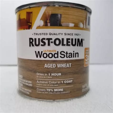 Rust Oleum 8 Fl Oz Ultimate Wood Stain 330118 Aged Wheat Dries In 1