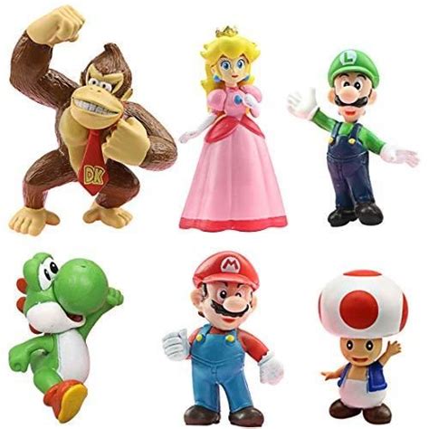 Wents Super Mario Figures 6pcs Set Super Mario Toys Figuras De Mario