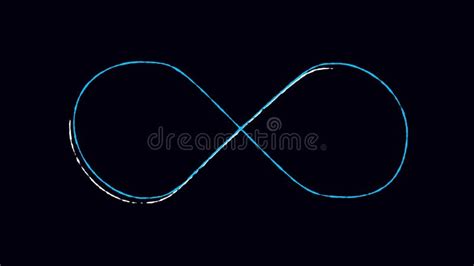 Animated Infinity Symbol With Blue Glow Abstract Neon Glowing Infinity