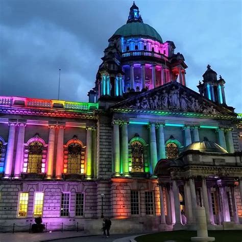 City Hall Looked Very Welcoming In Animated Rainbow Colours Belfast