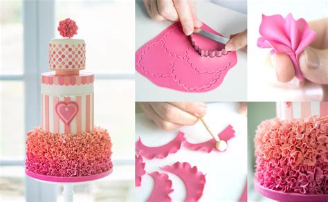 How To Make Ombre Sugar Ruffles For Fashion Forward Flamboyant Cakes