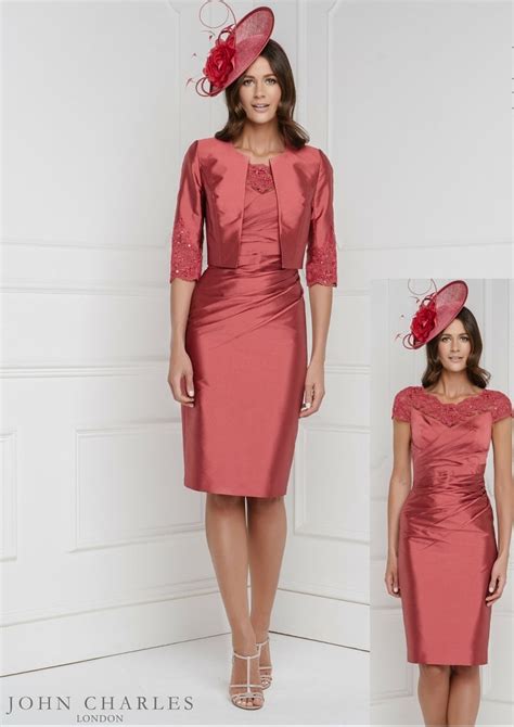 exclusive john charles dress and jacket set part of our designer range in soft taffeta with