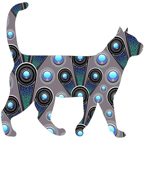Blue Gem Cat Digital Art By Kaylin Watchorn