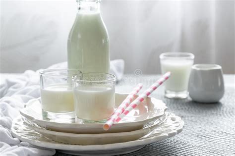 Fresh Milk Beverage Healthy Nutrition Ingredient Stock Image Image