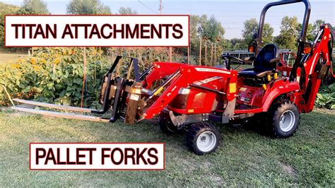 Titan Attachments Sub Compact Tractor Pallet Forks Youtube