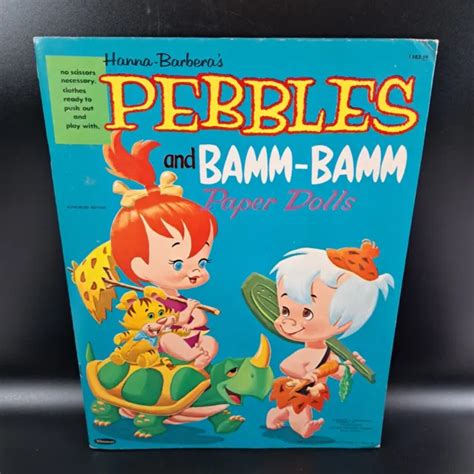 Vintage Pebbles And Bamm Bamm Paper Dolls Hanna Barbera Whitman C1964
