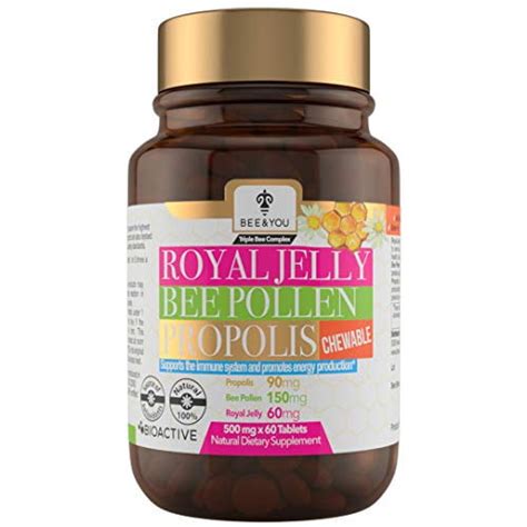 Bee And You Royal Jelly Propolis Bee Pollen Chewable Tablets Walmart