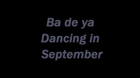Our hearts were ringing in the key that our souls were singing. September Earth Wind and Fire with lyrics by well umm ...