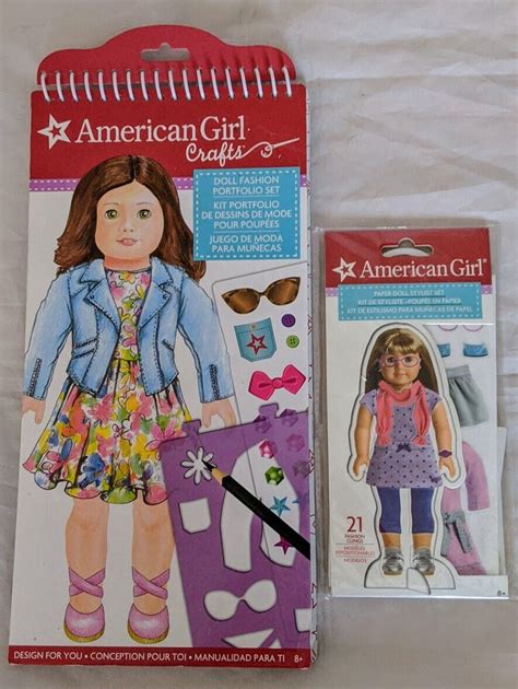american girl fashion portfolio set with bonus paper doll stylist set paper doll for sale