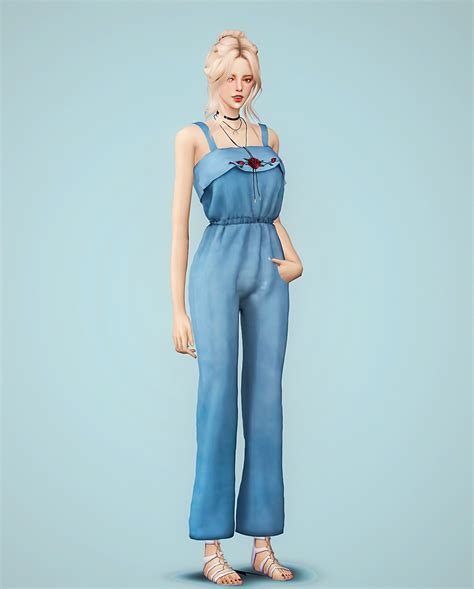 F Hyeri Jumpsuit 2 Types By Simsday Simsday