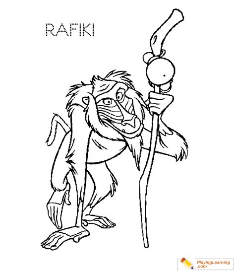 For kids & adults you can print the lion king or color online. The Lion King Rafiki Coloring Page 01 | Free The Lion King ...