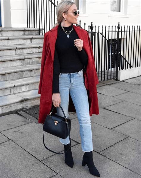 Red Coat Outfit Ideas To Copy From Fashion Girls Fashion Wanderer Red Coat Outfit Coat