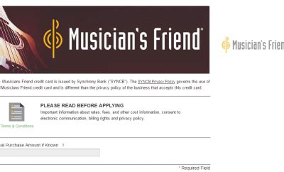 Call the issuing card and tell them you are a victim and ask them what address the bill goes to. Musicians Friend Credit Card Payment - MySynchrony Online Banking