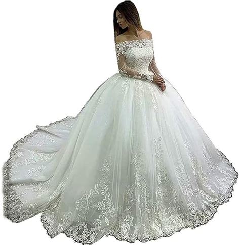 Melisa Elegant Shoulderless Long Sleeves Bridal Ball Gowns