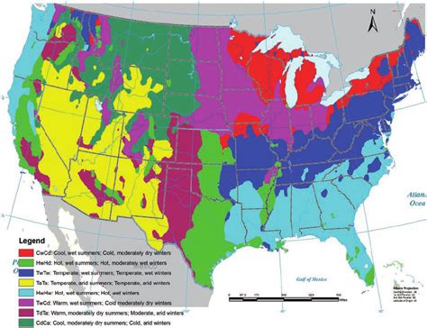 Eight Climate Regions Of Conterminous Usa As Defined By The Proposed