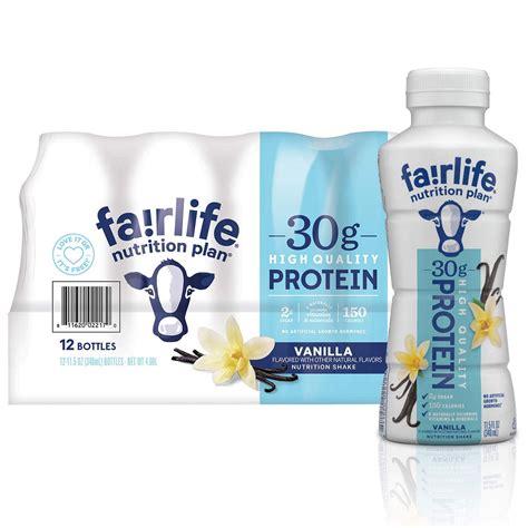 fairlife fair life nutrition plan high protein vanilla shake 12 pack of 11 5 fl ounce bottles