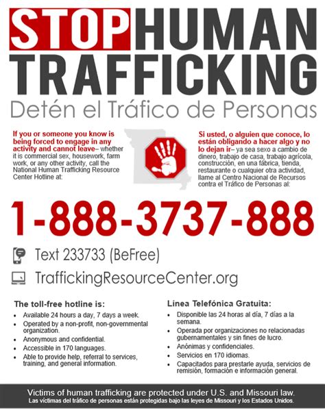 ‘stop Human Trafficking In Missouri Posters Hung In Hospitals Rest Stops