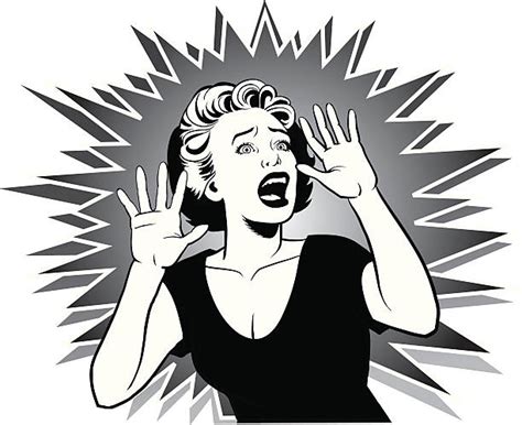 11900 Screaming Woman Stock Illustrations Royalty Free Vector