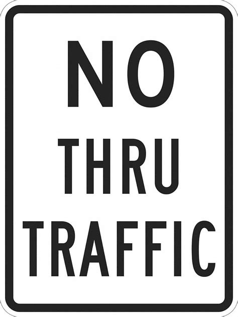 Lyle No Thru Traffic Traffic Sign Sign Legend No Thru Traffic Mutcd