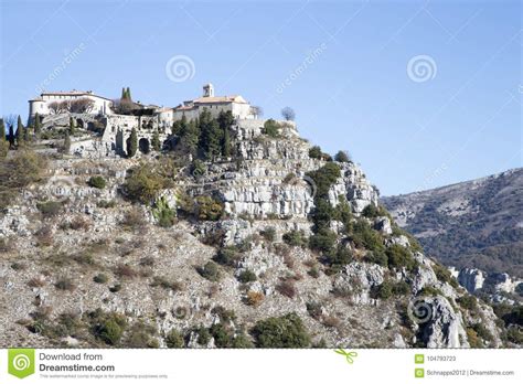 Eleventh Century Village Of Gourdon Stock Image Image Of 11th
