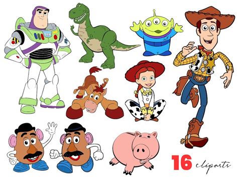 16 Toy Story Svg Vector Clipart Cutflies Toy Story Clip Art Etsy