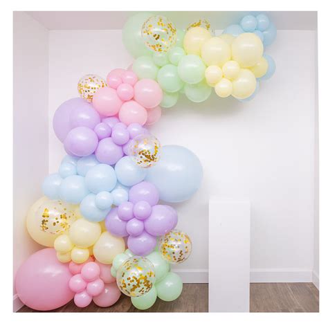 16 Foot Rainbow Pastel Balloon Garland And Arch Kit — Shimmer And Confetti