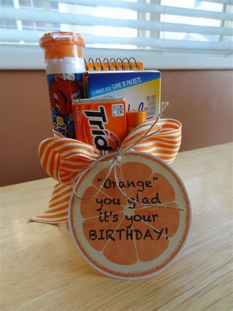 And they don't have to be expensive — in fact, they probably shouldn't be. Time For Crafts: Orange You Glad... Birthday Gift | Small ...