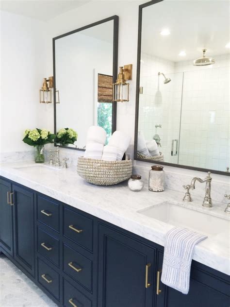 Chic vanities with sinks to help start your day off in style. Bathroom Inspiration - Cottage Loving