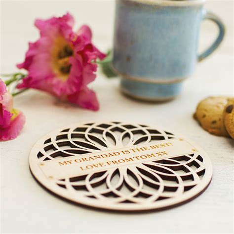 Personalised Wooden Coaster By Natural T Store