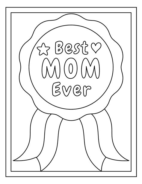 Best Mom Coloring Pages Etsy