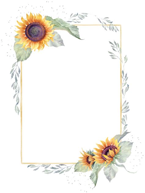 Sunflower Border Png Hd Isolated Png Mart