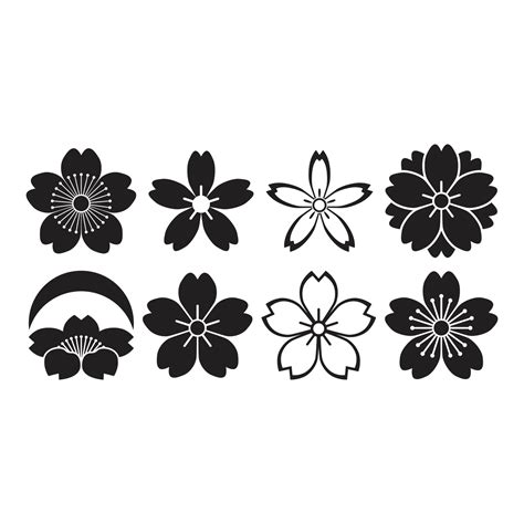 Sakura Flower Logo Vector Art Icons And Graphics For Free Download