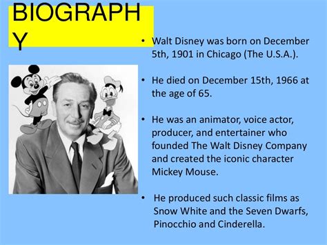 Walt Disney Biography