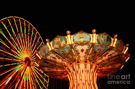 Ocean City Nj Wonder Wheel And Swing Carousel Photograph By Beth Ferris