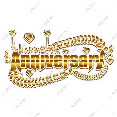 Golden Wedding Anniversary Vector Design Images Happy Anniversary