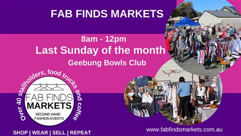 Fab Finds Markets Geebung Th September Tickets Geebung Bowls Club Zillmere