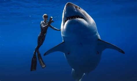 Divers Swim Withbiggest Great White Shark Ever Filmed Video