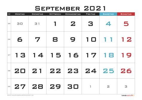 Januar 2021 und endet am freitag, den 31.dezember 2021. Kalender September 2021 zum Ausdrucken mit Feiertagen ...
