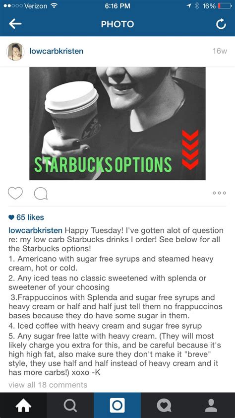 What To Order Starbucks On Low Carb Diet From Lowcarbkristen Low