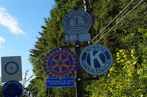 2015 August New Rotary Road Signs Rotary Club Of Barre Vt